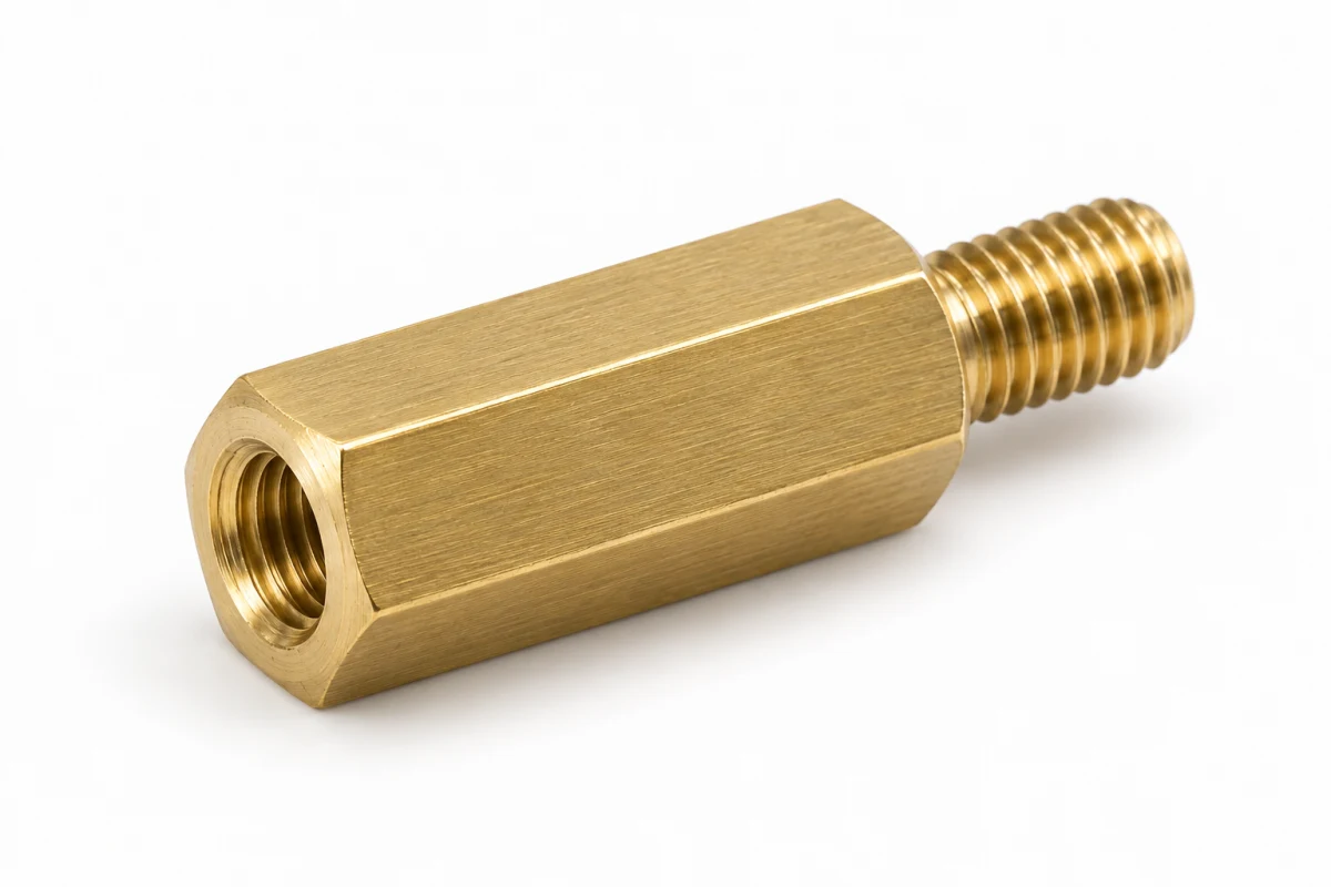 RPCHSN3-10 female/male brass PCB standoff, M3 thread, 10 mm body